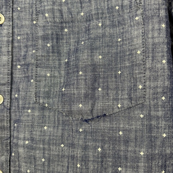 Denim & Flower Slim Fit Chambray Casual Button Down Shirt Size Medium GUC - Picture 3 of 5